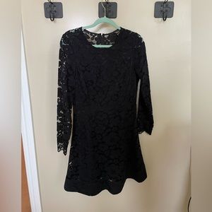 Black lace fit & flare dress